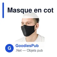 Masque en coton et polyester personnalisable avec logo - Riyan - Miniature 7