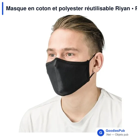 Masque en coton et polyester personnalisable avec logo - Riyan - Image 7