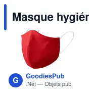 Masque hygiénique réutilisable personnalisable avec logo - Miniature 1