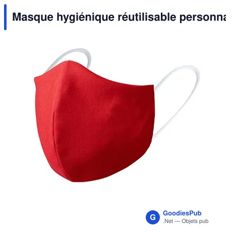 Masque hygiénique réutilisable personnalisable avec logo
