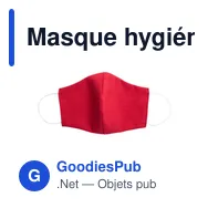 Masque hygiénique réutilisable personnalisable avec logo - Miniature 3