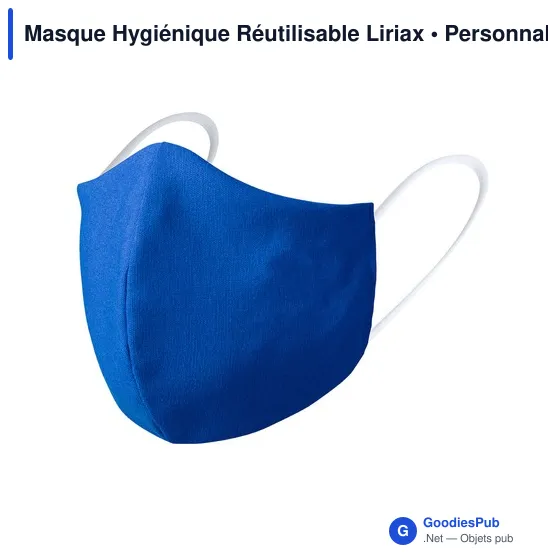 Masque hygiénique réutilisable personnalisable avec logo - Image 7