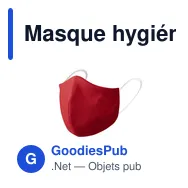 Masque hygiénique réutilisable personnalisable avec logo - Miniature 8