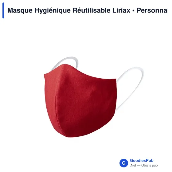 Masque hygiénique réutilisable personnalisable avec logo - Image 8