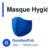 Masque hygiénique réutilisable personnalisable avec logo - Liriax - Miniature 1