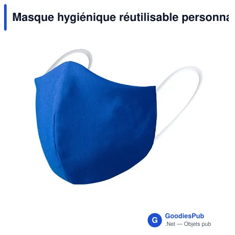 Masque hygiénique réutilisable personnalisable avec logo - Liriax