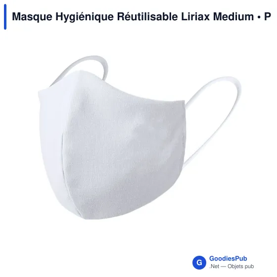 Masque hygiénique réutilisable personnalisable avec logo - Liriax - Image 4