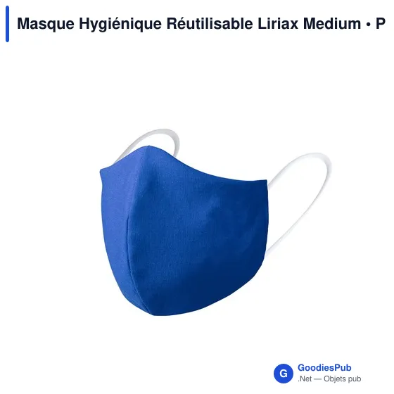 Masque hygiénique réutilisable personnalisable avec logo - Liriax - Image 5