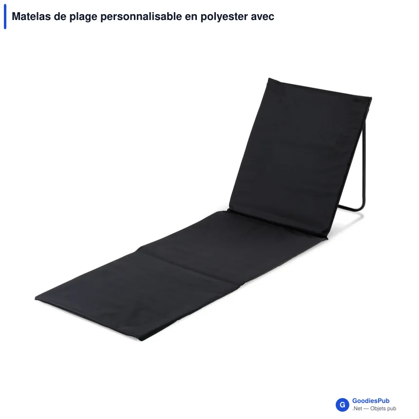 Matelas de plage personnalisable en polyester avec logo - InSideOut - Image 2