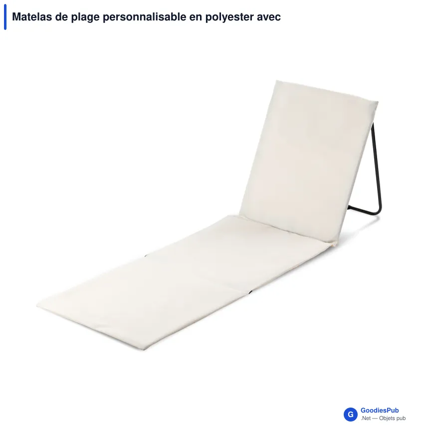 Matelas de plage personnalisable en polyester avec logo - InSideOut - Image 5