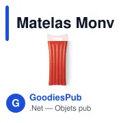Matelas gonflable personnalisable Monvar avec logo - Miniature 1