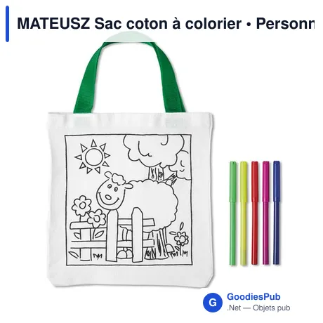MATEUSZ Sac coton à colorier