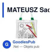 MATEUSZ Sac coton à colorier - Miniature 2