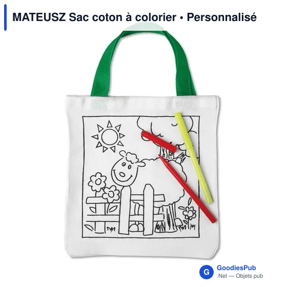 MATEUSZ Sac coton à colorier - Image 2