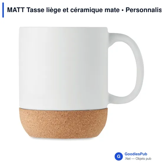 MATT Tasse liège et céramique mate - Image 4