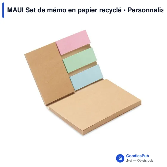 MAUI Set de mémo en papier recyclé - Image 1