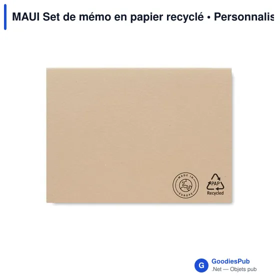 MAUI Set de mémo en papier recyclé - Image 2