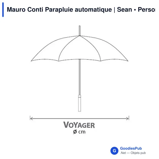 Parapluie automatique personnalisable Mauro Conti avec logo - Image 4