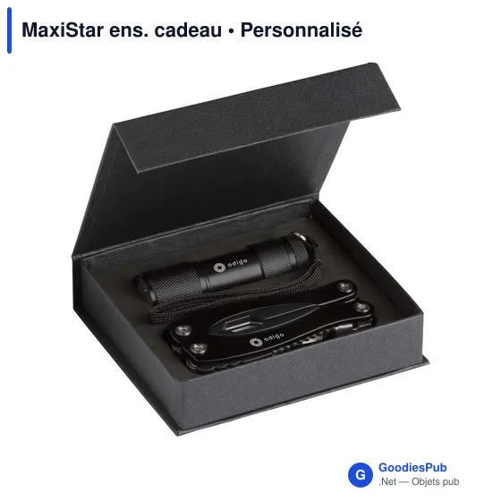 Lampe torche personnalisable avec multi-outil MaxiStar ens. cadeauavec logo - Image 1