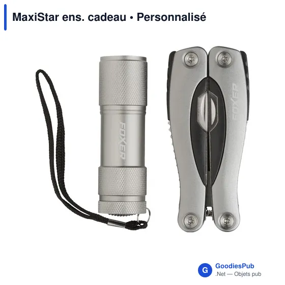 Lampe torche personnalisable avec multi-outil MaxiStar ens. cadeauavec logo - Image 11