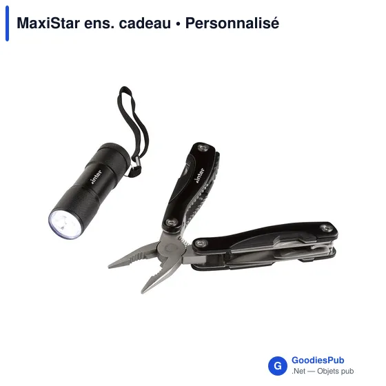 Lampe torche personnalisable avec multi-outil MaxiStar ens. cadeauavec logo - Image 3