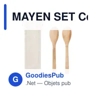 MAYEN SET Couverts à salade en bambou - Miniature 1