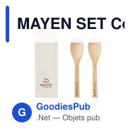 MAYEN SET Couverts à salade en bambou - Miniature 2