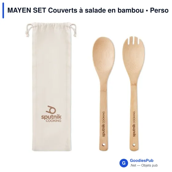 MAYEN SET Couverts à salade en bambou - Image 2