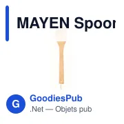 MAYEN Spoon salad bamboo - Miniature 1