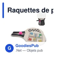 Raquettes de plage personnalisables en MDF avec logo - Surface jeu d'échecs - Miniature 1