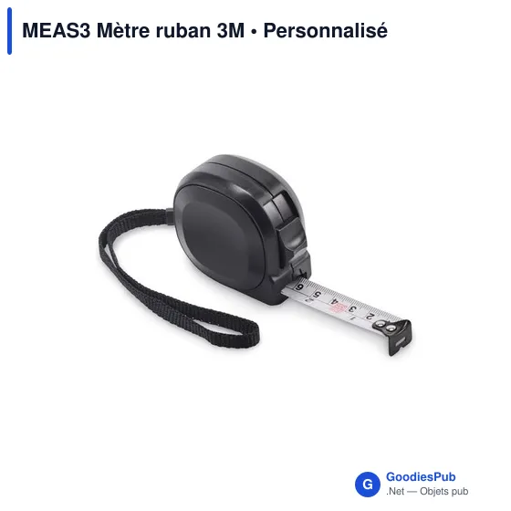 Mètre à ruban personnalisable 3M avec logo - MEAS3 - Image 1