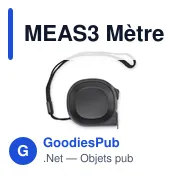 Mètre à ruban personnalisable 3M avec logo - MEAS3 - Miniature 2