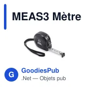 Mètre à ruban personnalisable 3M avec logo - MEAS3 - Miniature 3