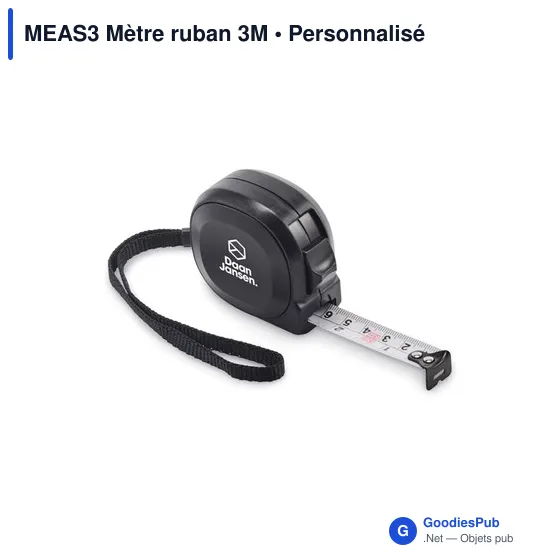 Mètre à ruban personnalisable 3M avec logo - MEAS3 - Image 3
