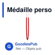 Médaille personnalisable Konial avec logo pour événements B2B - Miniature 1