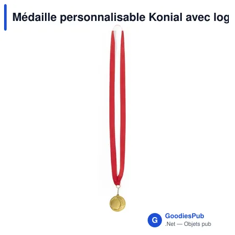 Médaille personnalisable Konial avec logo pour événements B2B