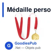 Médaille personnalisable Konial avec logo pour événements B2B - Miniature 3