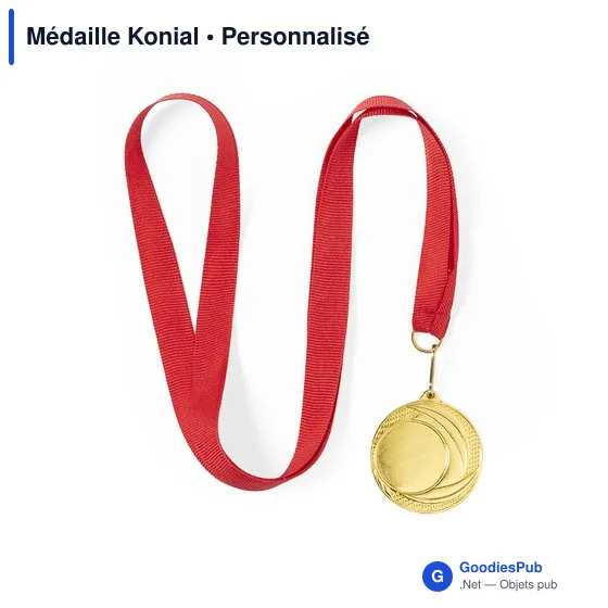 Médaille personnalisable Konial avec logo pour événements B2B - Image 3