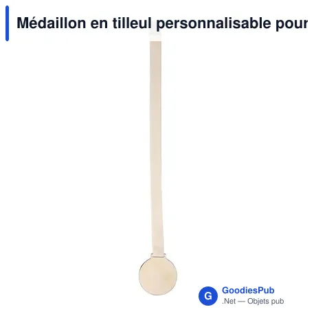 Médaillon en tilleul personnalisable pour événements - Logo inclus