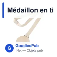 Médaillon en tilleul personnalisable pour événements - Logo inclus - Miniature 2