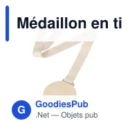Médaillon en tilleul personnalisable pour événements - Logo inclus - Miniature 4