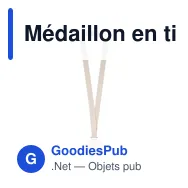 Médaillon en tilleul personnalisable pour événements - Logo inclus - Miniature 5