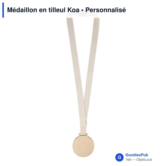 Médaillon en tilleul personnalisable pour événements - Logo inclus - Image 5