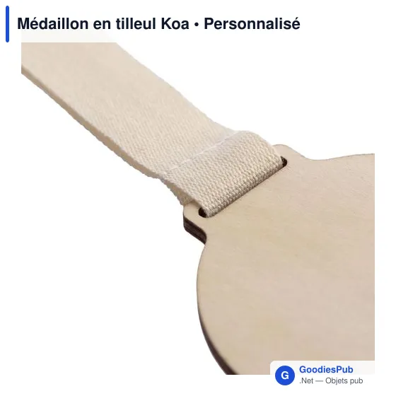 Médaillon en tilleul personnalisable pour événements - Logo inclus - Image 8