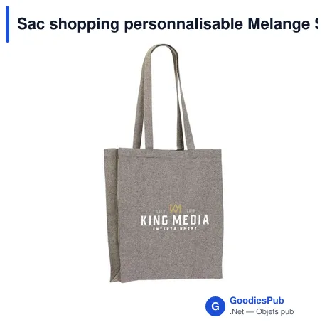 Sac shopping personnalisable Melange Shopper GRS avec logo