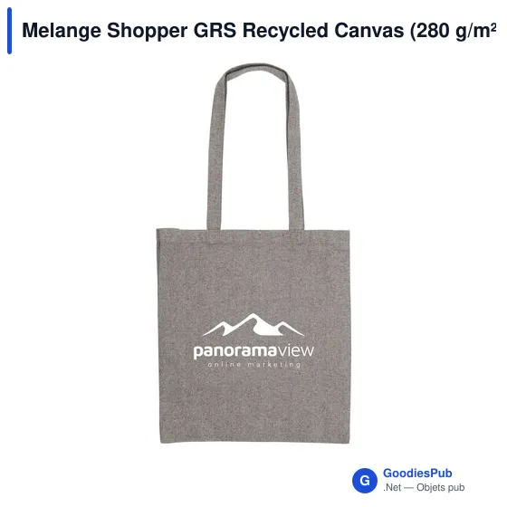 Sac shopping personnalisable Melange Shopper GRS avec logo - Image 2