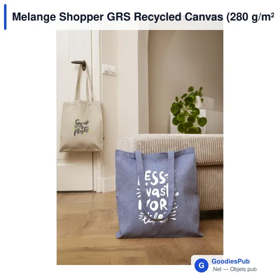 Sac shopping personnalisable Melange Shopper GRS avec logo - Image 12