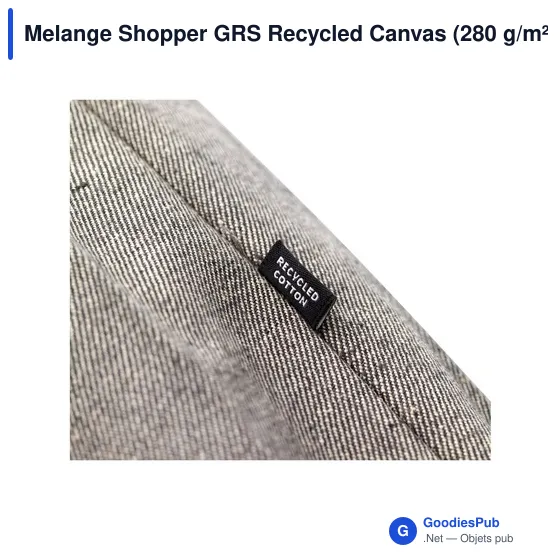 Sac shopping personnalisable Melange Shopper GRS avec logo - Image 3