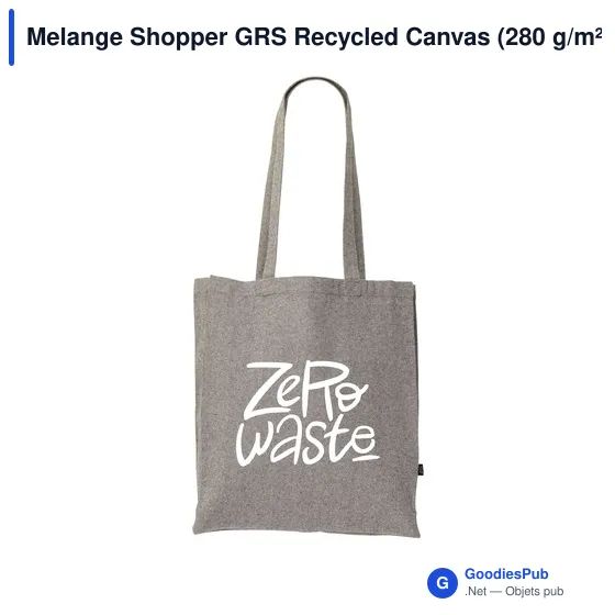 Sac shopping personnalisable Melange Shopper GRS avec logo - Image 4