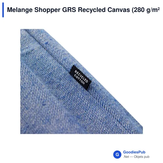Sac shopping personnalisable Melange Shopper GRS avec logo - Image 7